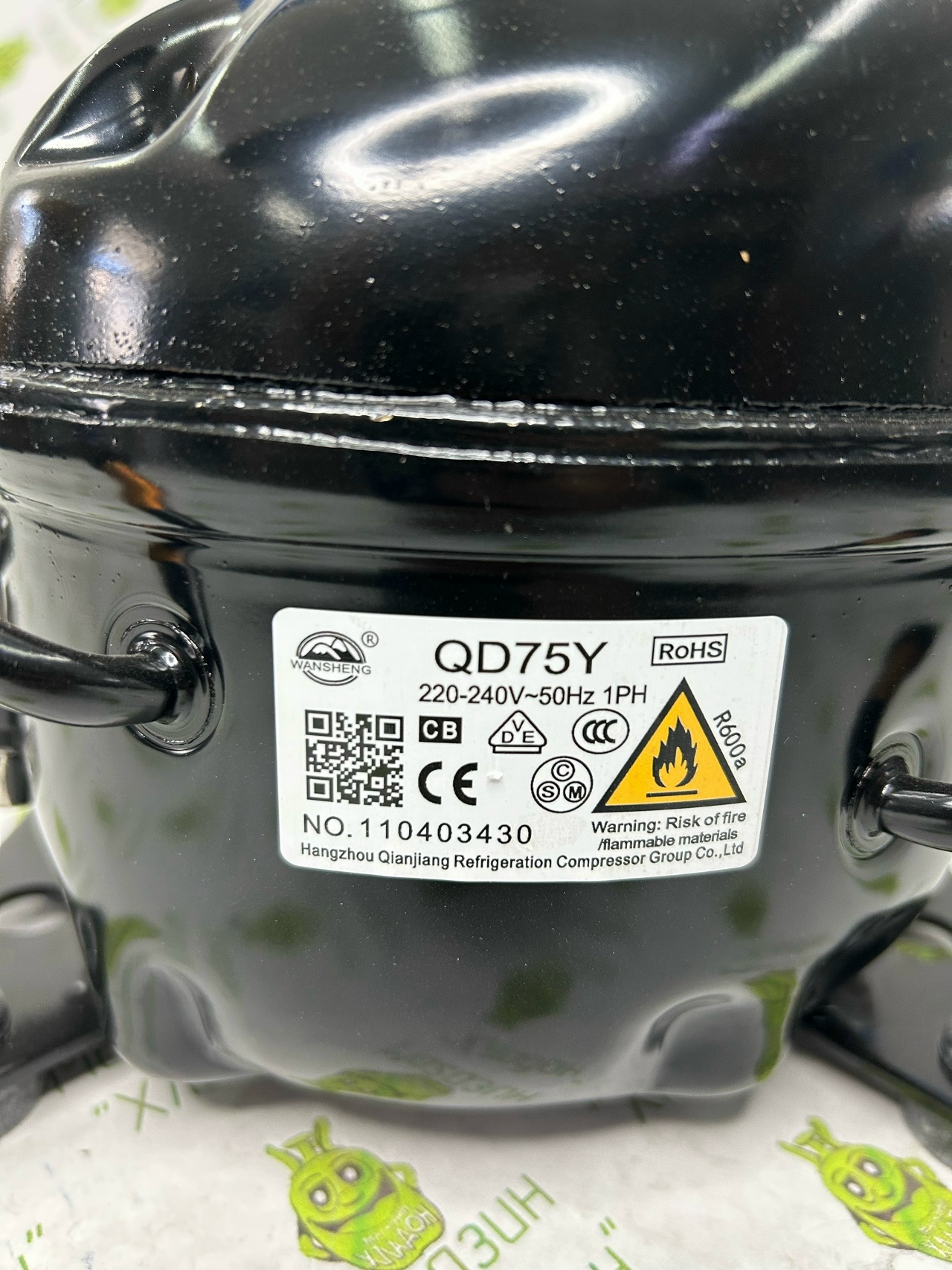 Компрессор Wansheng QD75Y R600a 130W LBP — изображение 2