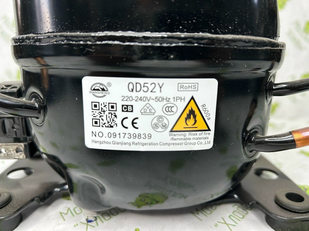 Компрессор Wansheng QD52Y R600a 85W LBP — изображение 2